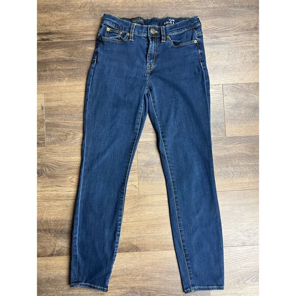 J. crew dark wash toothpick denim jeans, 27 Zippered closure style 07076 - Picture 1 of 12